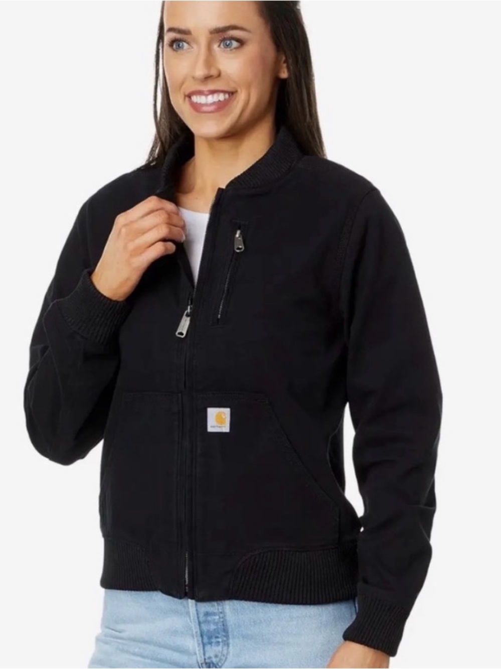 Carhartt Crawford Bomber Jacket Black Size Medium
